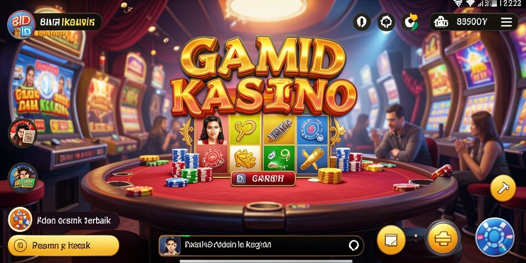 Tampilan gameplay menegangkan di 8ID dengan suasana kasino.
