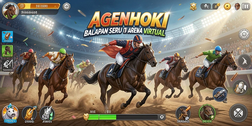 Gameplay AGENHOKI yang menampilkan aksi balapan yang mendebarkan