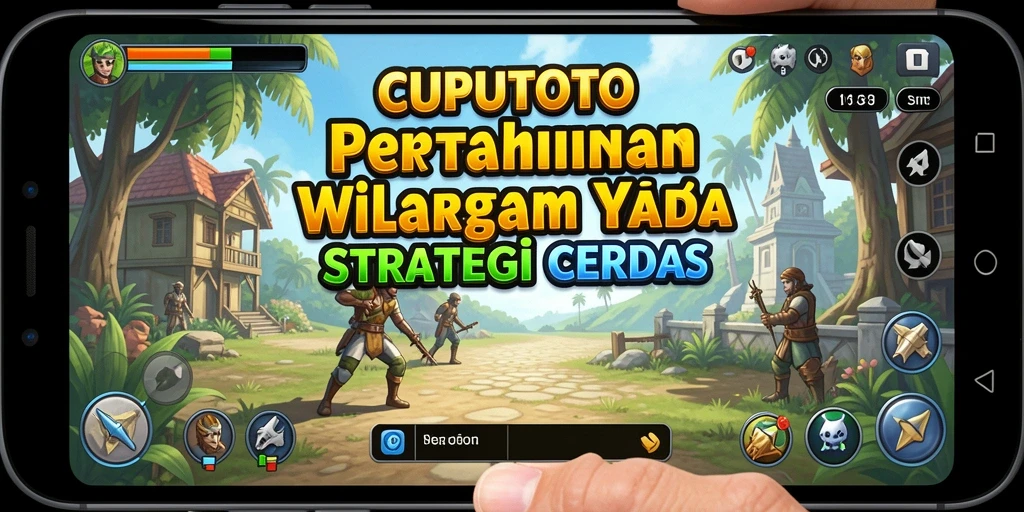 Tampilan menarik dari gameplay Tower Defense di CUPUTOTO.