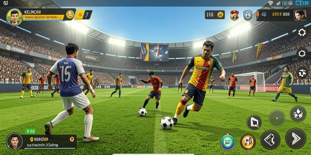 Screenshot gameplay KELINCI88 menampilkan aksi seru di lapangan.