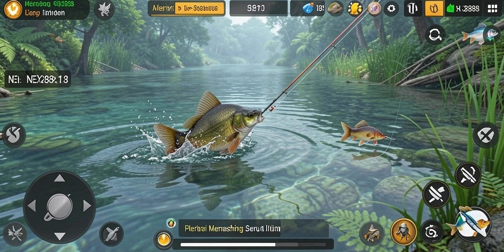 Menampilkan gameplay menarik dari NEX288 dengan berbagai jenis ikan.