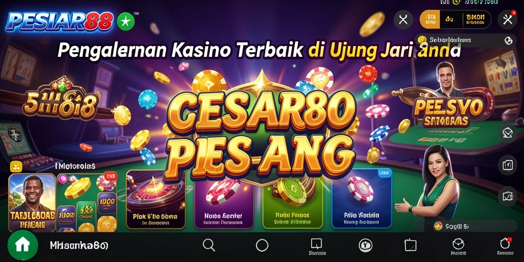 Tampilan menarik dari permainan Kasino dalam PESIAR88.