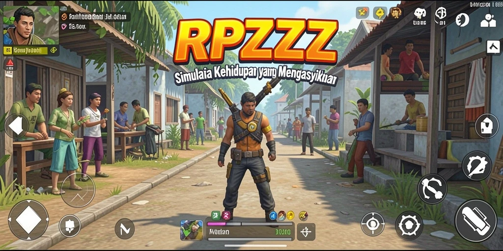 Screenshot utama RPZZZ menampilkan gameplay simulasi yang realistis dan mengasyikkan.
