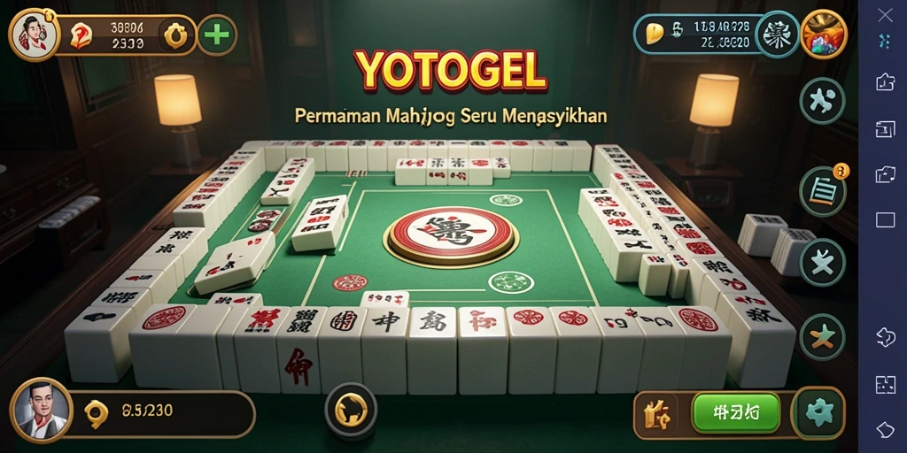 Screenshot gameplay YOTOGEL yang menampilkan serunya permainan Mahjong.